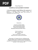 Project Report On Hospital Management System