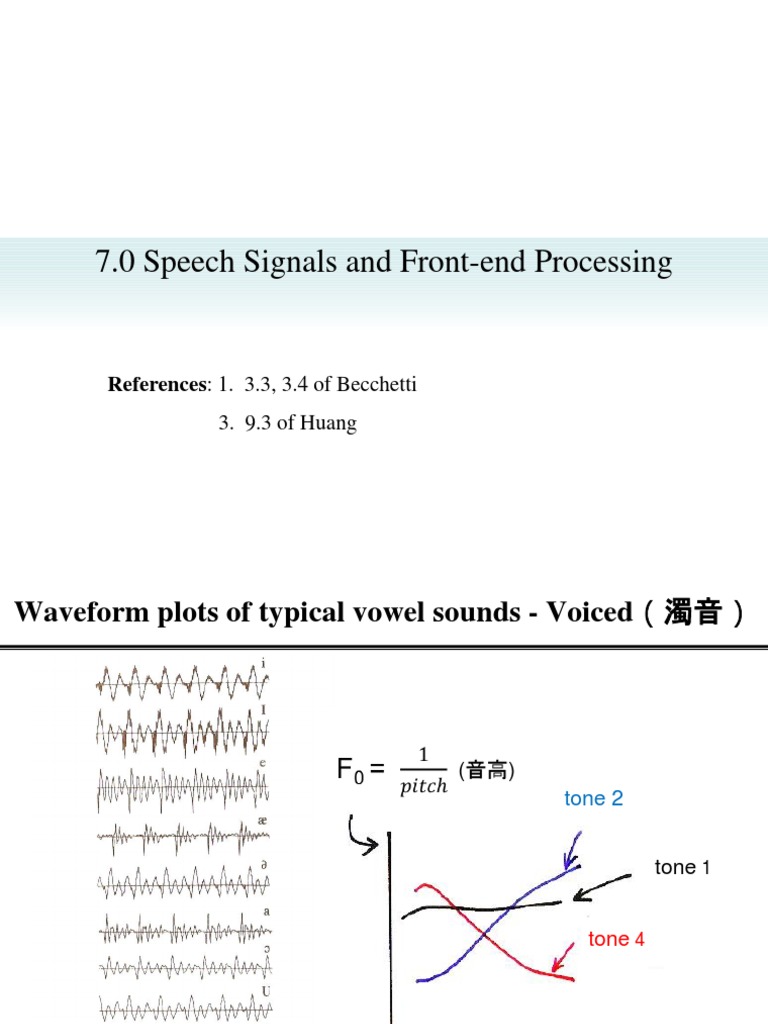 Speech Signal Processing Techniques | PDF | Discrete Fourier Transform ...