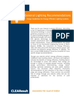 General Lighting Recommendations: Design Guidelines For Energy Efficient Lighting Systems