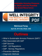 Evaluating Sustainable Annulus Pressure (SAP) in Sour Wells and The Possible Causes To Avoid Recurrence