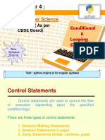 Conditional and Looping Constructs