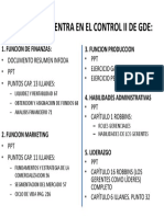 GDE Control II: Funciones, Marketing, Finanzas, Producción, Liderazgo