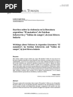 Escritos Sobre La Violencia en La Literatura Argentina: "El Matadero", de Esteban Echeverría y "Tablas de Sangre", de José Rivera Indarte