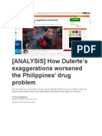 (ANALYSIS) How Duterte's Exaggerations Worsened The Philippines' Drug Problem