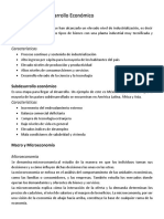 Desarrollo y Subdesarrollo Económico