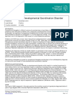 Diagnosis of Developmental Coordination Disorder