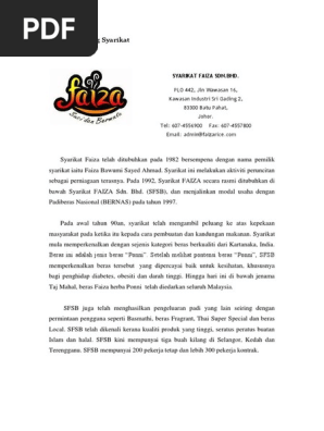 Latar Belakang Syarikat Faiza Lertyi