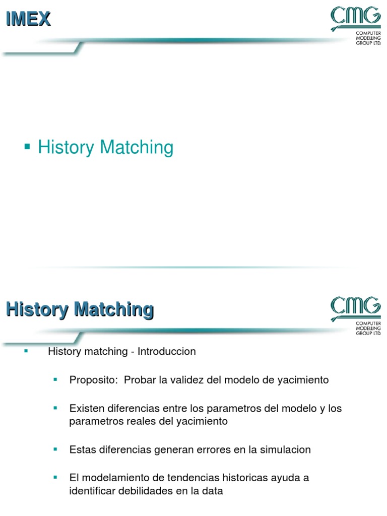 Optimización del History Matching en Yacimientos | PDF | Simulación ...