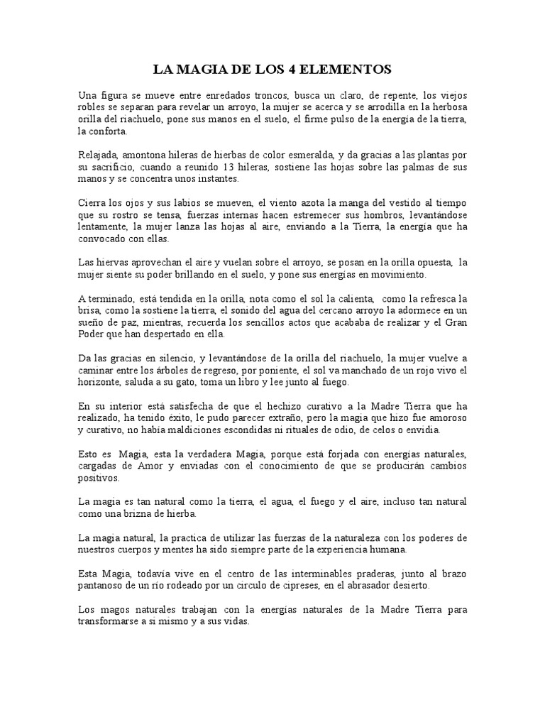 Magia Natural: Conexión con los Elementos | PDF | Incendios | Rituales
