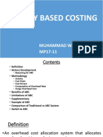 Activity Based Costing: Muhammad Waseem Saleem MP17-11