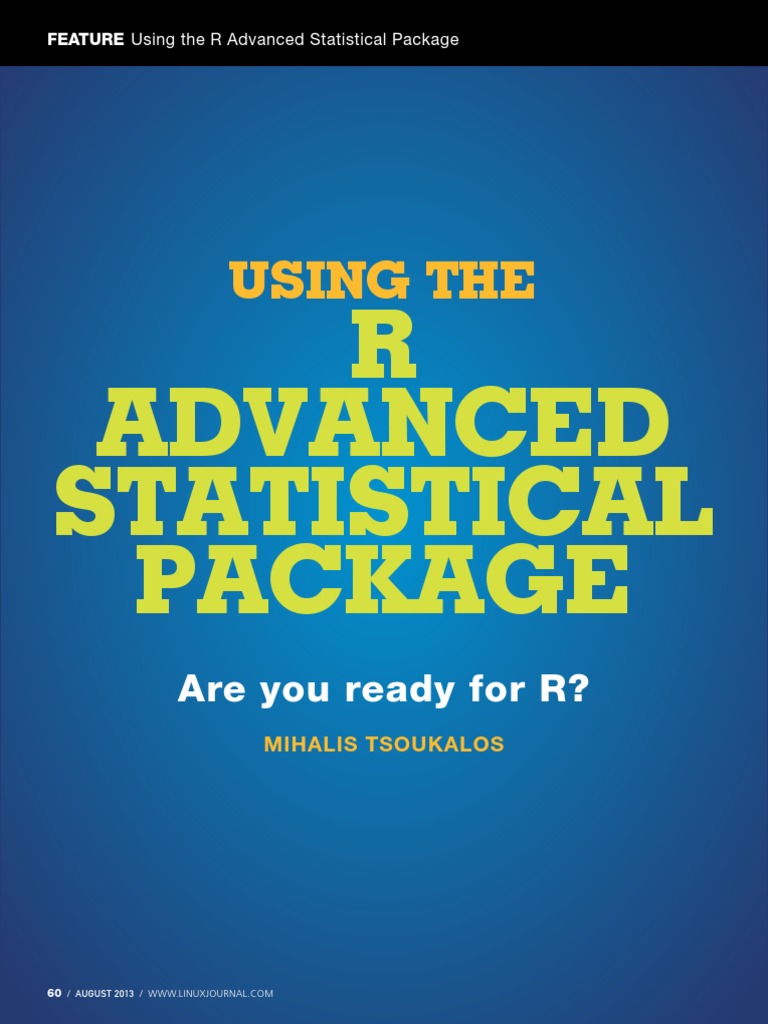 R Advanced Statistical Package: Using The | PDF | R (Programming ...