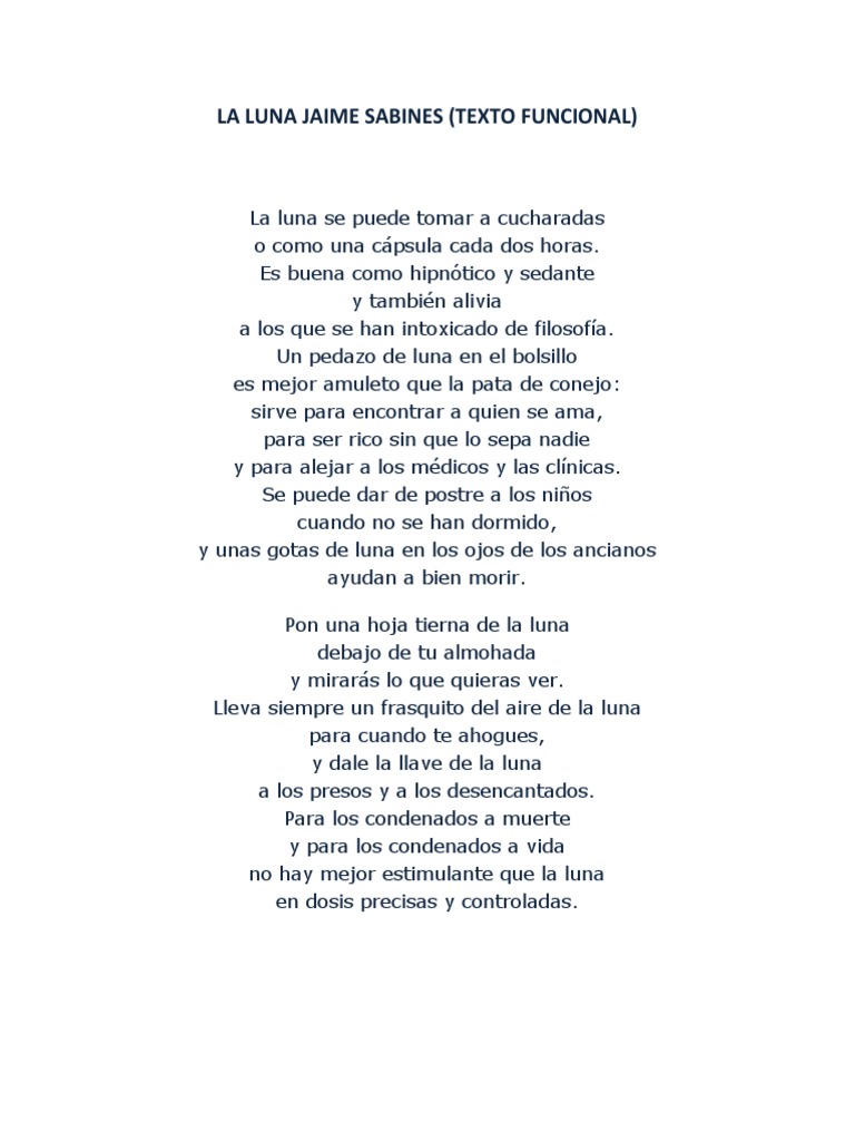 La Luna Jaime Sabines PDF