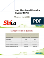 Especificaciones Aires Acondicionado SHIVA