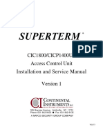 Superterm: CIC1800/CICP1400UL Access Control Unit Installation and Service Manual