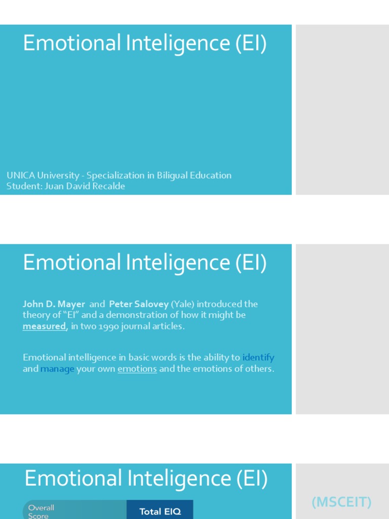 Understanding Emotional Intelligence (EI) | PDF | Emotional ...
