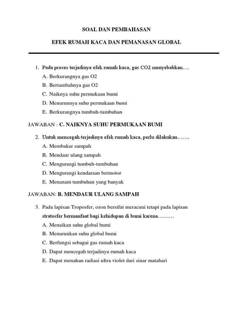 Untuk Mencegah Terjadinya Efek Rumah Kaca Perlu Dilakukan - Berbagai Rumah
