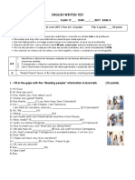 1ST Test - Row B - Simple Present