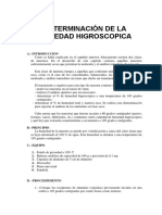 Determinacion de Humedad Higroscopica PDF