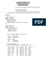 DBMS Lab Assignments-8 PDF