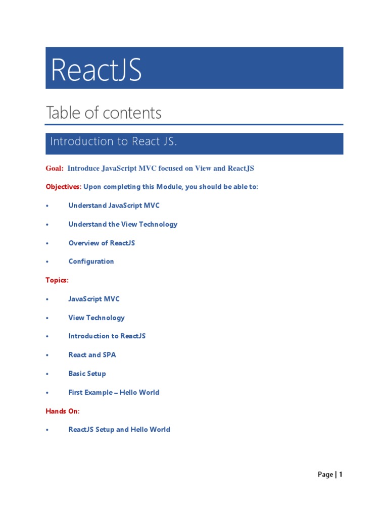 Reactjs: Introduction To React Js | PDF | Software Engineering