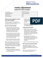 Formula Adjustment (Standard 20 Cal Oz)