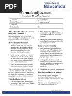 Formula Adjustment (Standard 20 Cal Oz)