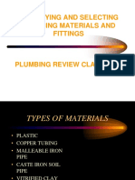 Identifying and Selecting Plumbing Materials and Fittings