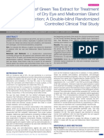 Efficacy of Green Tea Extract For Treatment of Dry Eye and Meibomian Gland Dysfunction A Double-Blind Randomized Controlled Clinical Trial Study