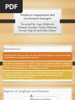 Employee Engagement and Involvement Strategies