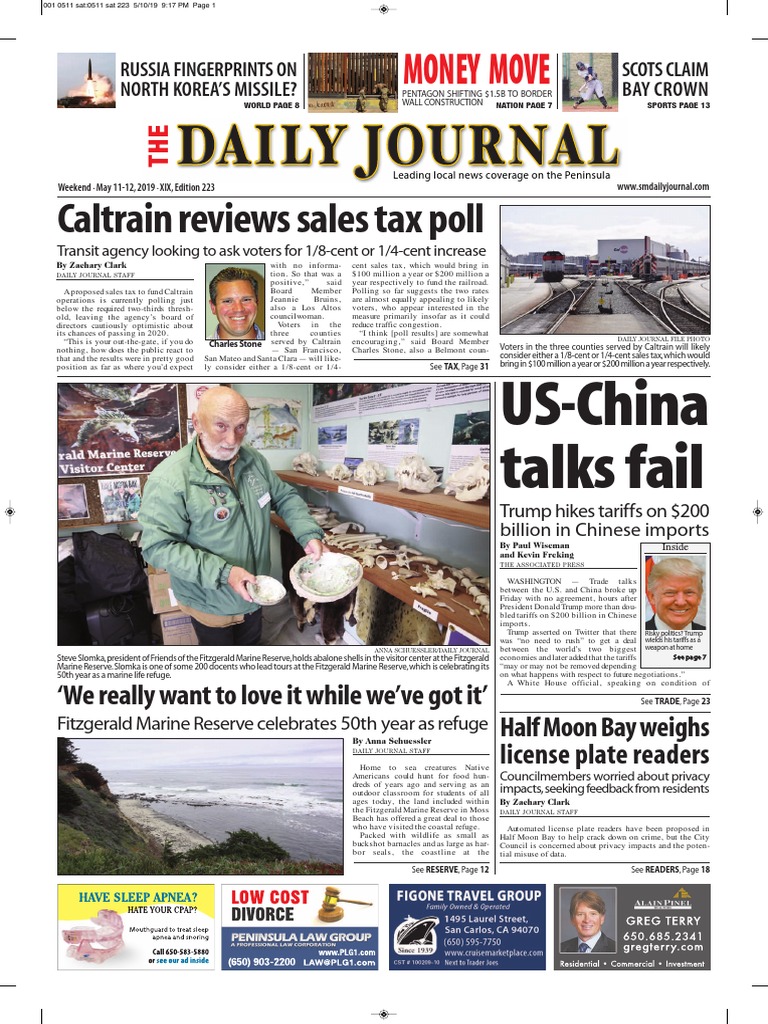 San Mateo Daily Journal 05-11-19 Edition | PDF | Academy Awards | Caltrain