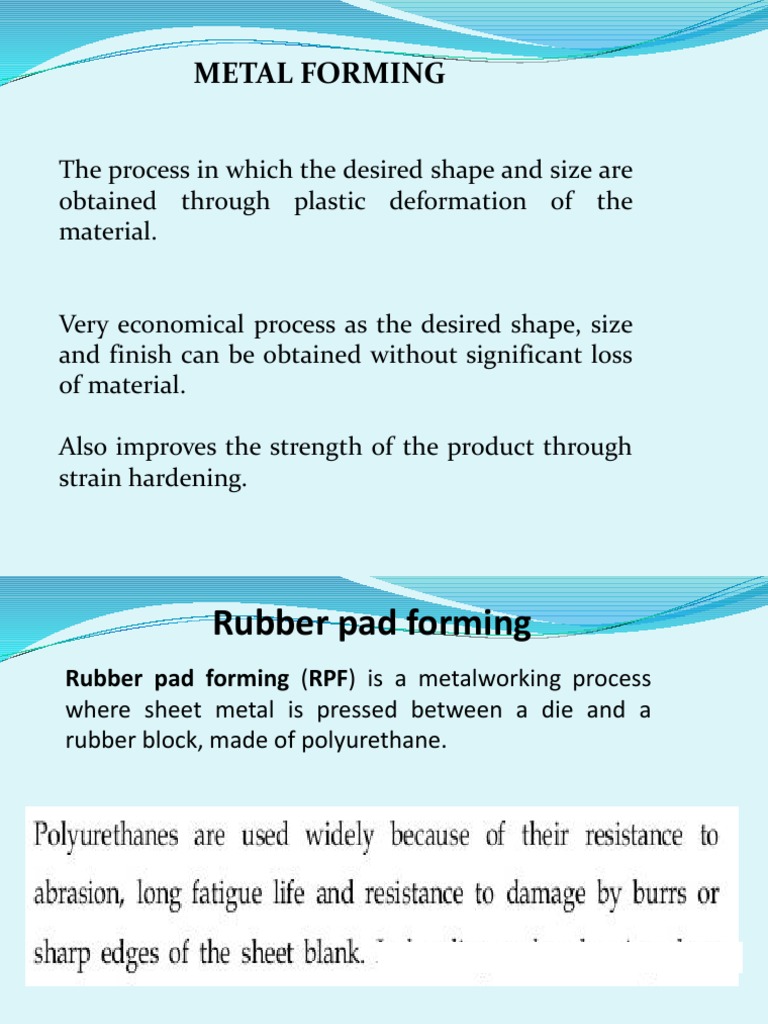 Rubber Pad Forming Sheet Metal Crafts