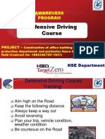 Defensive Driving Course: Awareness Program