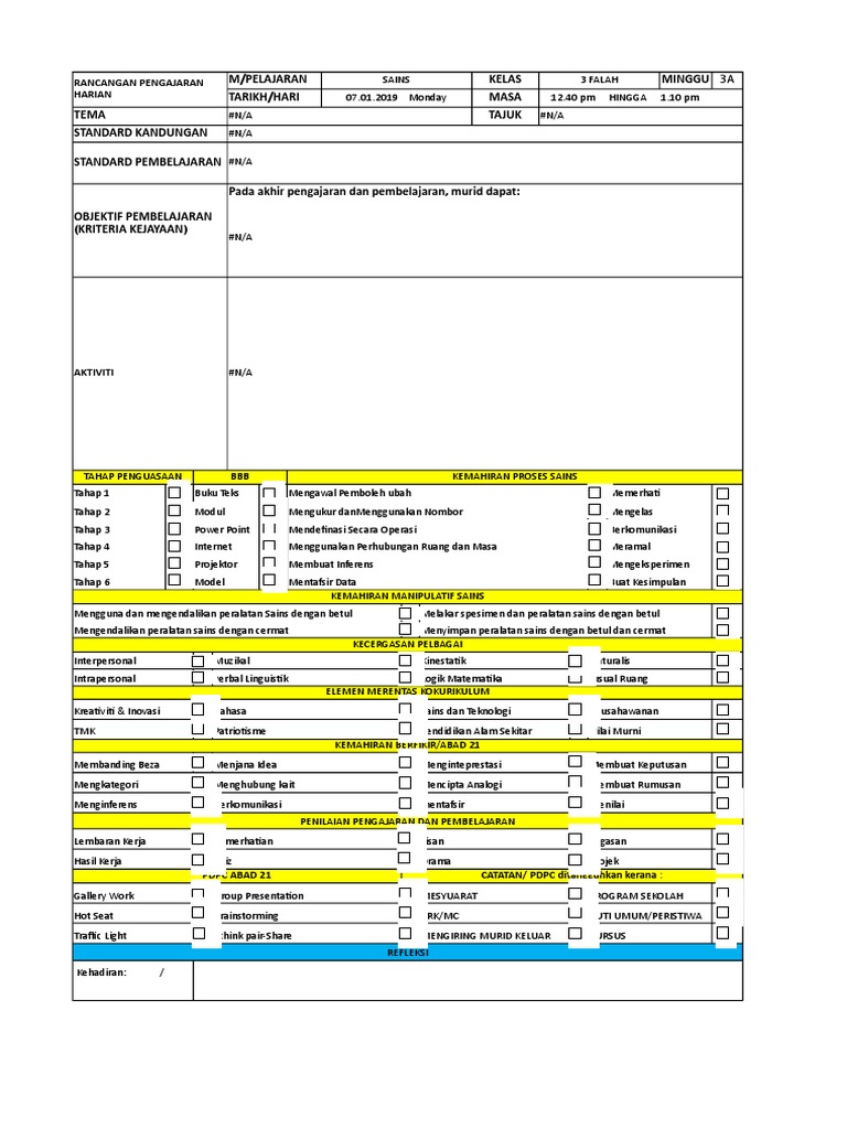 Rph 2019 Kssr Semakan Tahun 2 Sains Pdf