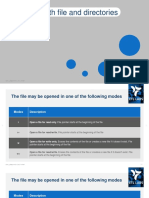 Working With File and Directories