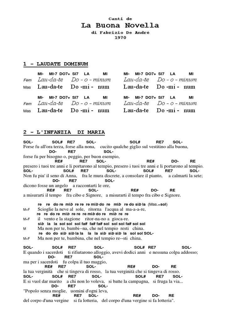 La Buona Novella de Andre PDF