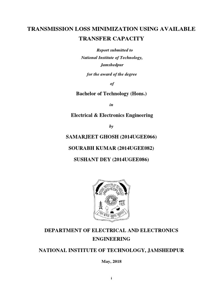 Transmission Loss Minimization Using Available Transfer Capacity PDF