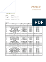 Nomor: STFMT Tanggal: 26 JANUARI 2019 Konsumen: KA AFNI (STFMT)