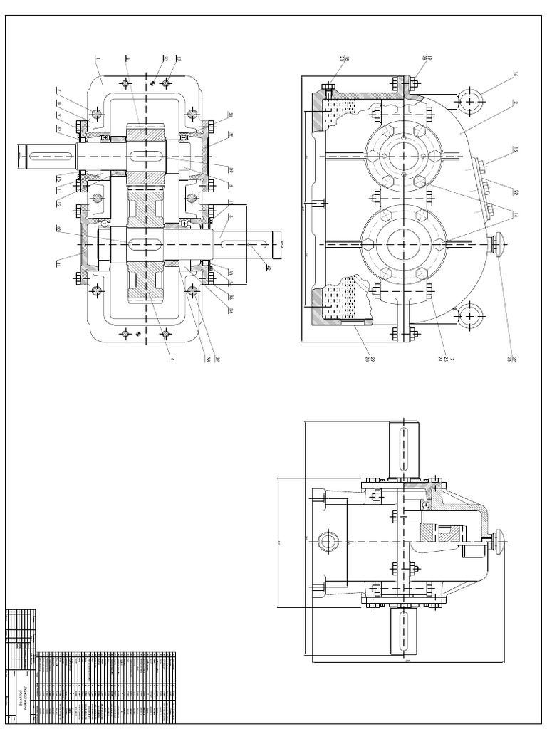 Sklopni Crtez Jednostepenog Reduktora PDF | PDF