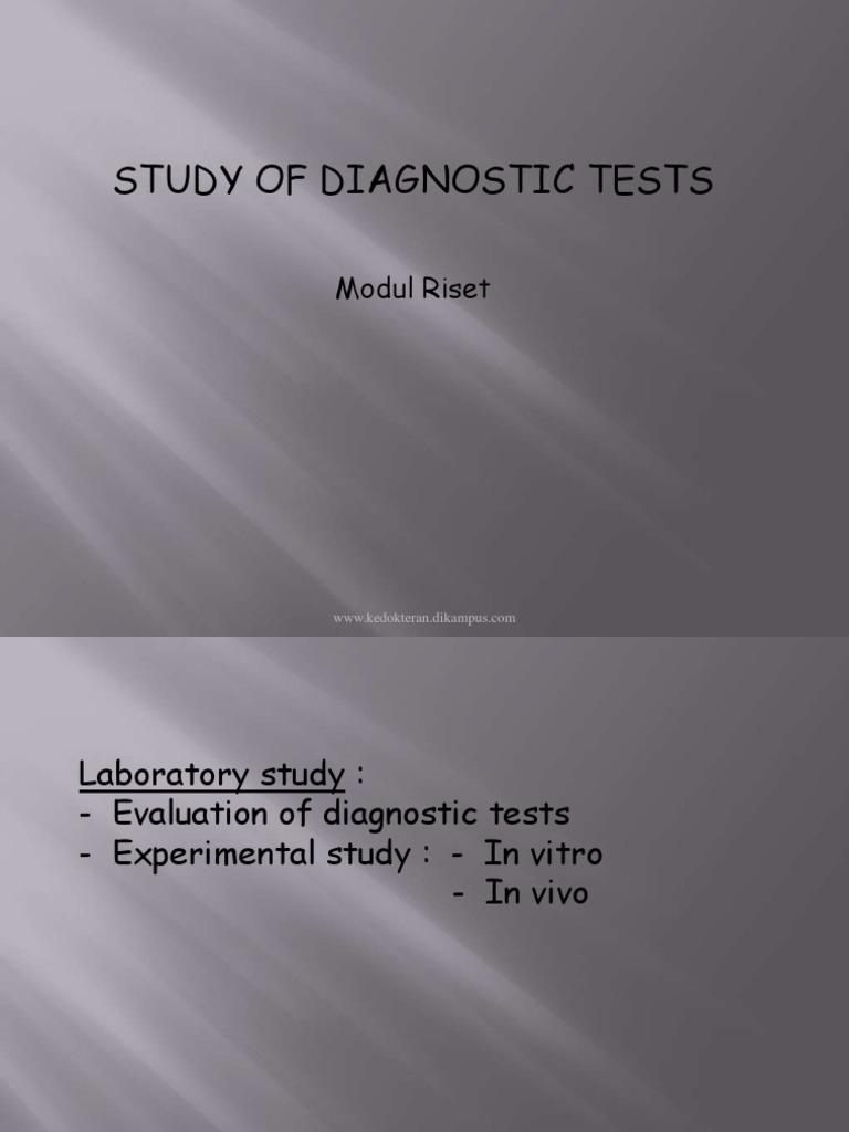 Evaluating Diagnostic Test Effectiveness | PDF | Sensitivity And ...