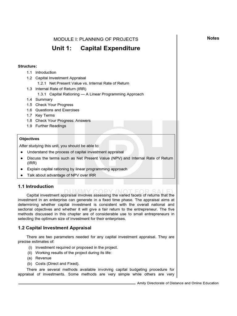 project-planning-appraisal-and-control-1-pdf-pdf-internal-rate