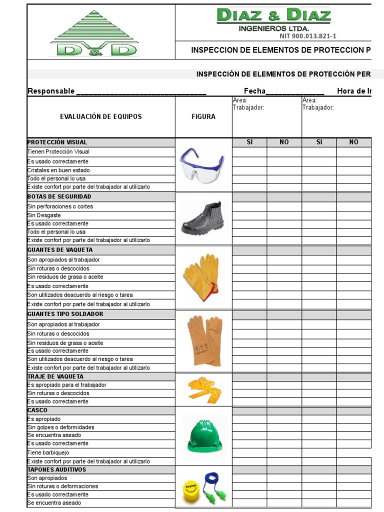 F-SGSST-16 Inspeccion de Elementos de Proteccion Personal Epp | PDF