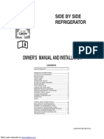 Owner'S Manual and Installation: Side by Side Refrigerator