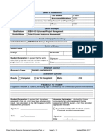 Project Human Resources Management Assessment Task