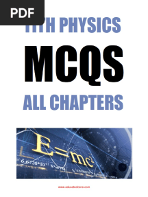 11th Physics Full Book MCQs PDF