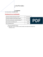 The University of The West Indies Mona Campus: Miscellaneous Fees & Charges