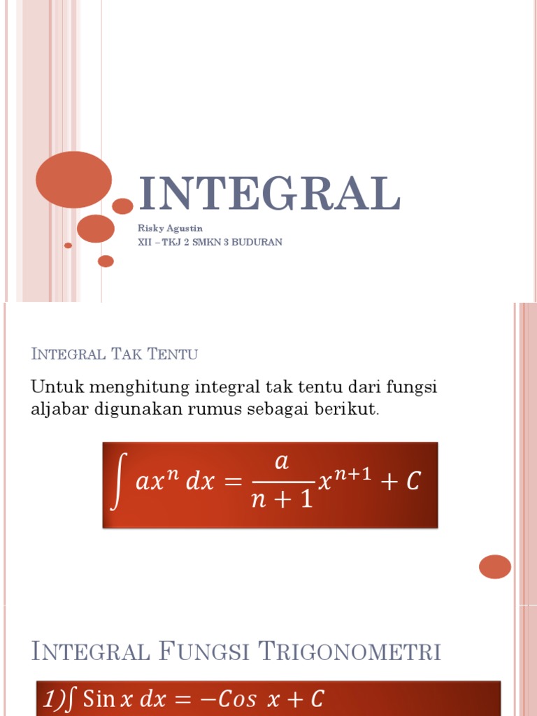 Materi Integral untuk Kelas 11 | PDF