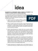 Declaración Grupo IDEA 