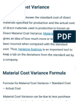 Material Cost Variance Vijay Hooda