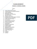Maths - Syllabus and Model QP PDF