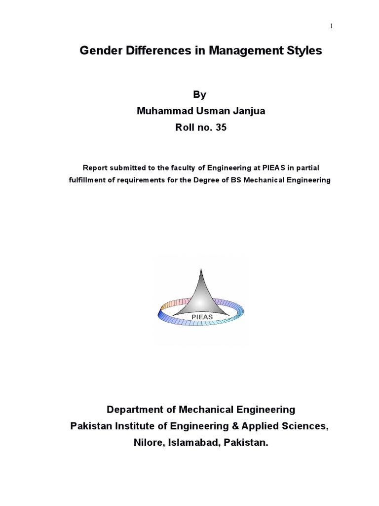 Gender Differences in Management Styles | PDF | Gender Role | Leadership